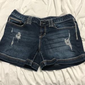 Distressed style shorts
